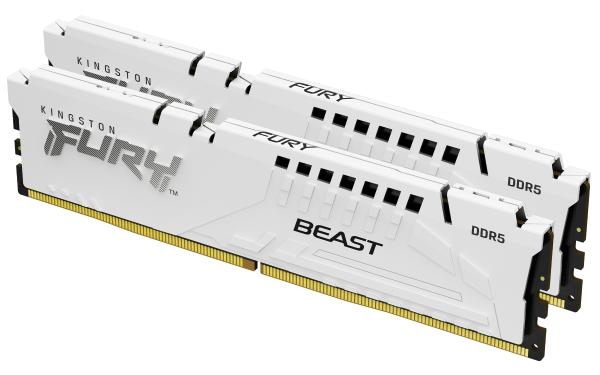 Kingston FURY Beast White/ DDR5/ 32GB/ 6000MHz/ CL30/ 2x16GB/ White