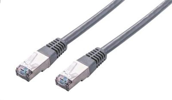 Kábel C-TECH patchcord Cat5e, FTP, sivý, 5m