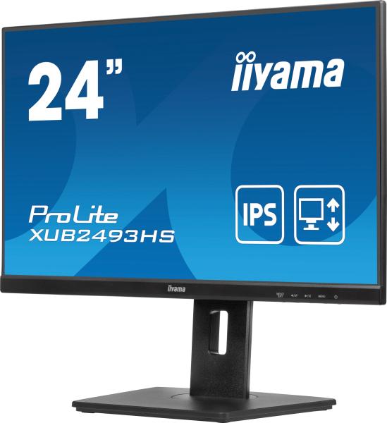 iiyama ProLite/ XUB2493HS-B6/ 23, 8"/ IPS/ FHD/ 100Hz/ 0, 5ms/ Black/ 3R 