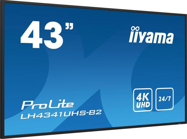 43" iiyama LH4341UHS-B2: IPS, 4K UHD, 500cd, repro 