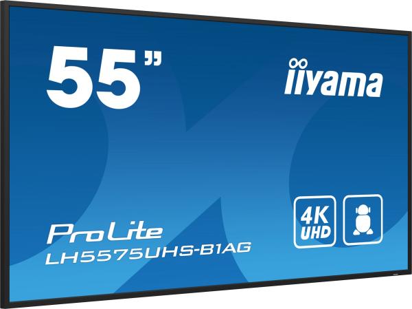 55" iiyama LH5575UHS-B1AG:IPS, 4K UHD, Android, 24/ 7 