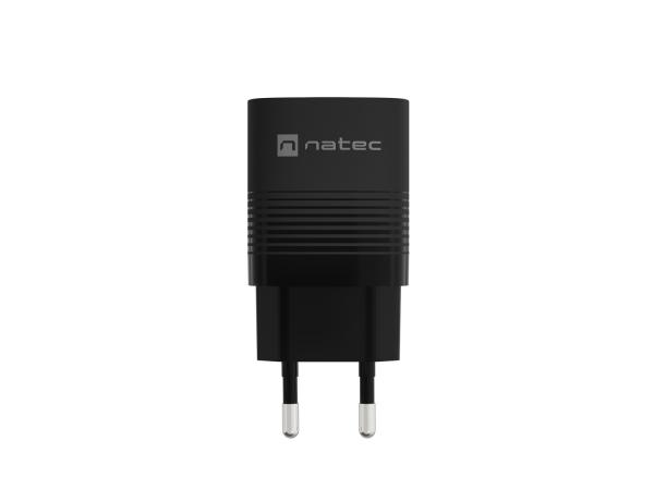 Univerzálna USB nabíjačka Natec RIBERA GaN 30 W, 1X USB-A, 1X USB-C, čierna 