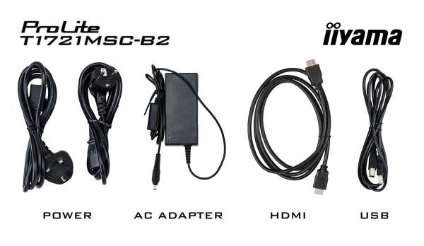 17" iiyama T1721MSC-B2: PCAP, 10P, HDMI, repro 