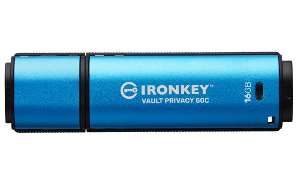 Kingston Ironkey Vault Privacy 50C/ 16GB/ USB 3.2/ USB-C/ Modrá