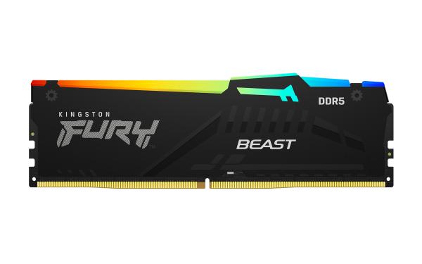 Kingston FURY Beast/ DDR5/ 8GB/ 6000MHz/ CL30/ 1x8GB/ RGB/ Black