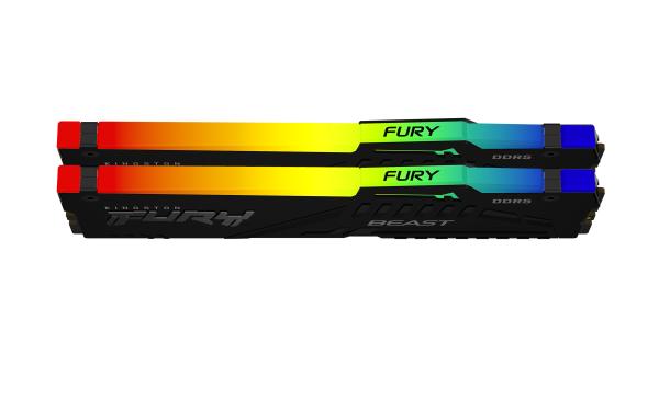 Kingston FURY Beast/ DDR5/ 16GB/ 6000MHz/ CL30/ 2x8GB/ RGB/ Black 