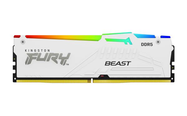 Kingston FURY Beast EXPO/ DDR5/ 16GB/ 6000MHz/ CL30/ 1x16GB/ RGB/ White