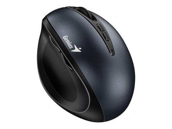 Genius Ergo 8300S/ Vertikálna/ Optická/ Pre pravákov/ 1 600 DPI/ Bezdrôtová USB/ Čierna-šedá