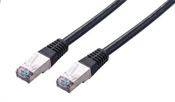 Kábel C-TECH patchcord Cat5e, FTP, čierny, 1m