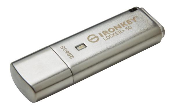 Kingston IronKey Locker+ 50/ 256GB/ USB 3.1/ USB-A/ Stříbrná