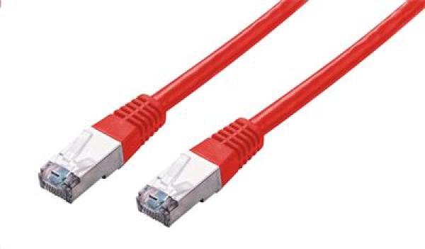 Kábel C-TECH patchcord Cat5e, FTP, červený, 1m