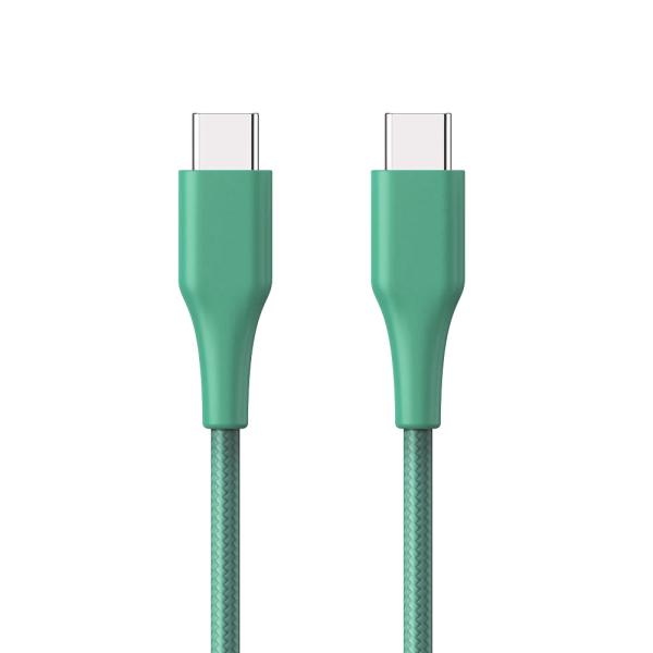 ER POWER kábel USB-C/ C GRS 60W 120cm zelený