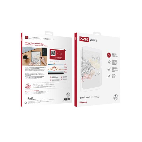 ZAGG Invisible Shield Fusion+ Canvas hybridné sklo iPad 10.9 (2022) 