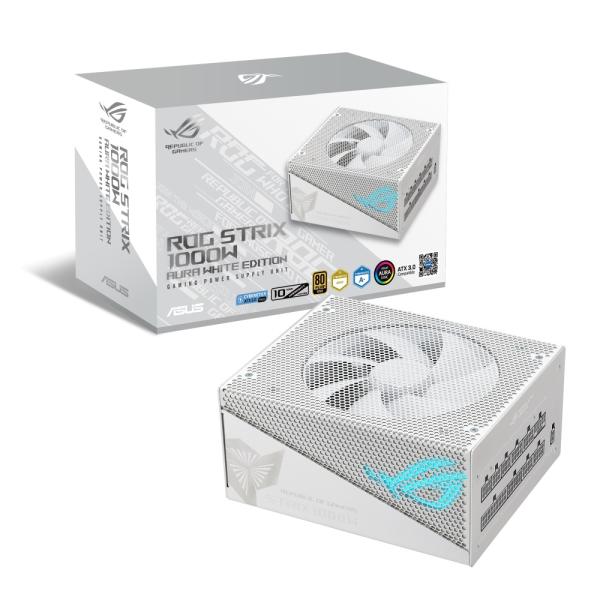 ASUS ROG STRIX Aura White Edition/ 1000W/ ATX 3.0/ 80PLUS Gold/ Modular/ Retail 