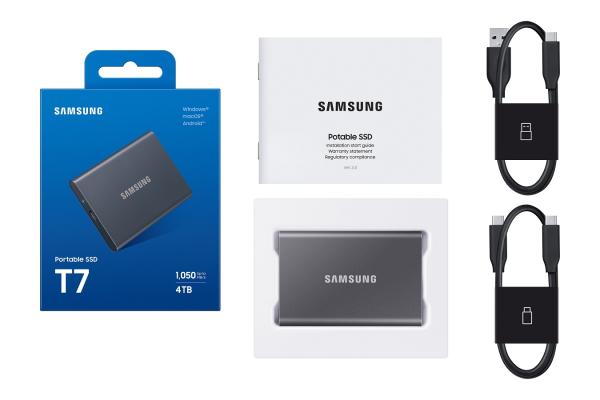 Samsung T7/ 4TB/ SSD/ Externí/ Šedá/ 5R 