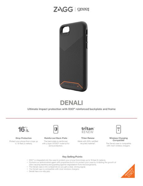 ZAGG GEAR4 D3O Denali kryt iPhone SE/ SE2/ 6/ 7/ 8 čierny 