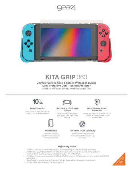 ZAGG GEAR4 D3O kryt na Nintendo Switch Lite transparentný 