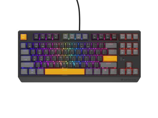 Genesis herní klávesnice THOR 230/ TKL/ RGB/ Outemu Red/ Drátová USB/ US layout/ Anchor Positive Šedá 