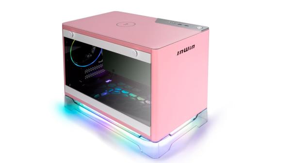 In Win A1 Plus/ Mini ITX/ Transpar./ Ružová/ 650W/ 80PLUS Gold 