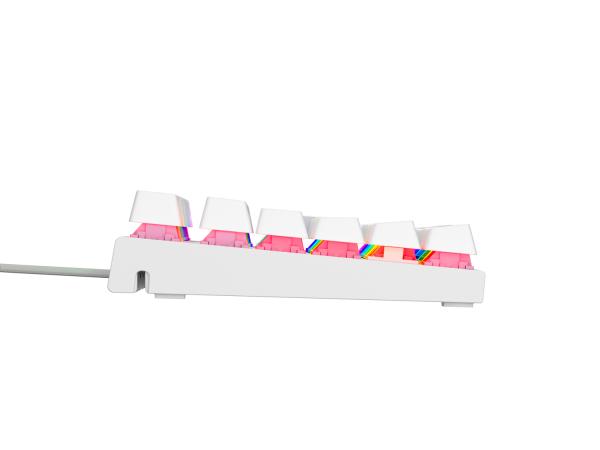 Genesis tichá herná klávesnica THOR 303/ TKL/ RGB/ Outemu Peach Silent/ Drôtová USB/ US layout/ Biela 