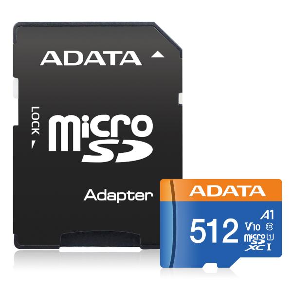 Adata/ micro SDXC/ 512GB/ UHS-I U1 / Class 10/ + Adaptér