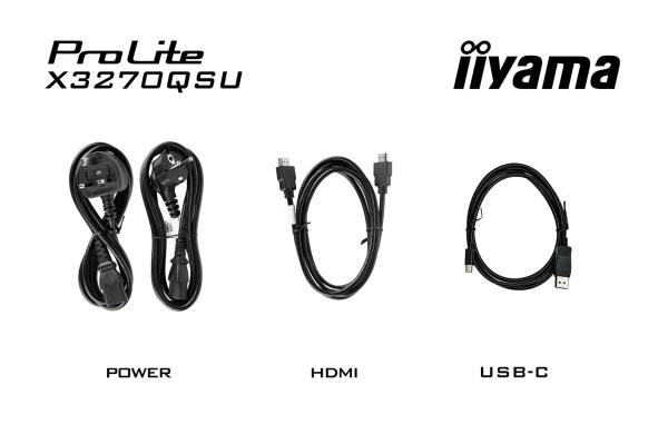 iiyama ProLite/ X3270QSU-B1/ 31, 5"/ IPS/ QHD/ 100Hz/ 3ms/ Black/ 3R 
