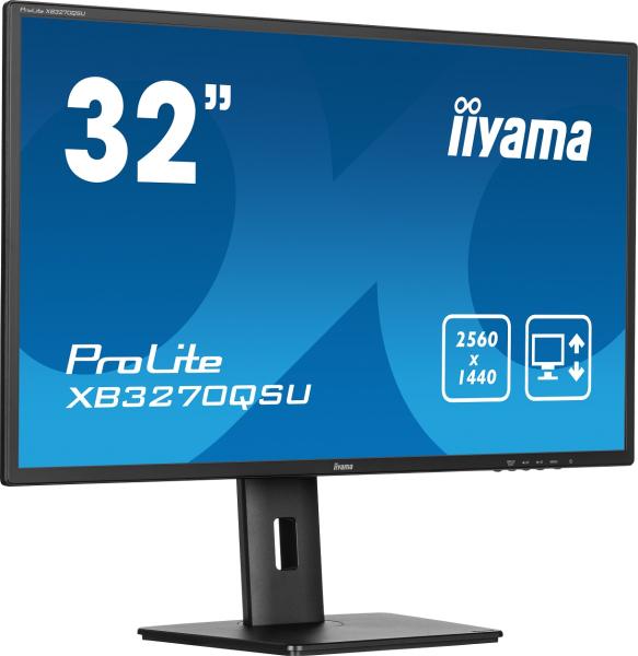 iiyama ProLite/ XB3270QSU-B1/ 31, 5"/ IPS/ QHD/ 100Hz/ 3ms/ Black/ 3R 