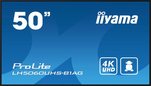 50" iiyama LH5060UHS-B1AG: IPS, 4K UHD, 24/ 7, Android