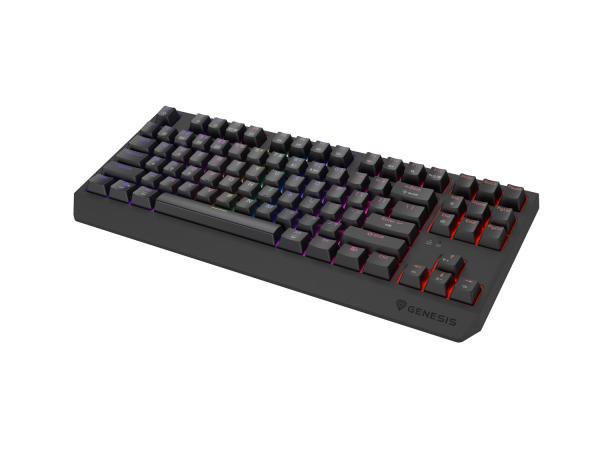 GENESIS herná klávesnica THOR 230/ TKL/ RGB/ Outemu Red/ Bezdrôtová USB + Bluetooth/ US layout/ Čierna 