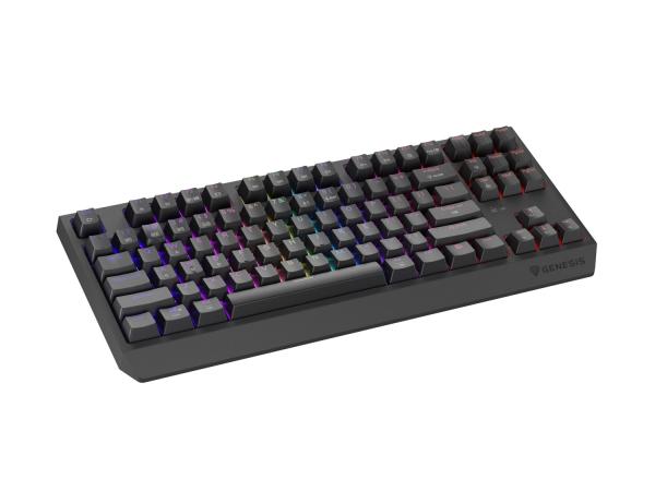 GENESIS herná klávesnica THOR 230/ TKL/ RGB/ Outemu Red/ Bezdrôtová USB + Bluetooth/ US layout/ Čierna 