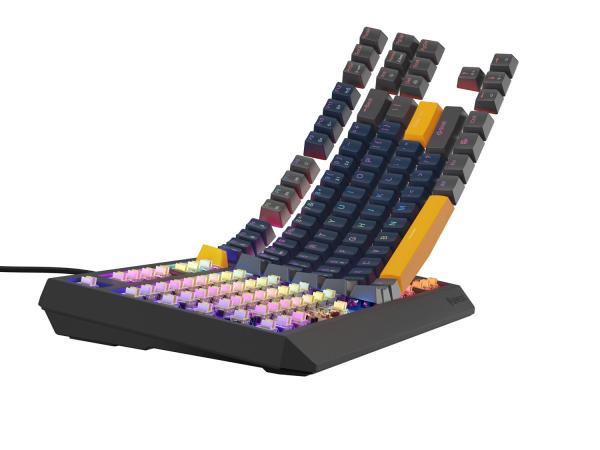 GENESIS herní klávesnice THOR 230/ TKL/ RGB/ Outemu Panda/ Drátová USB/ US layout/ Naval Blue Positive 