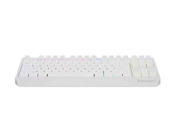 GENESIS herná klávesnica THOR 230/ TKL/ RGB/ Outemu Red/ Bezdrôtová USB + Bluetooth/ US layout/ Biela 
