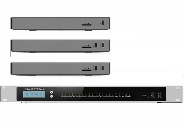 Grandstream UCM6308 Audio VoIP PBX, 1500 uživ., 200 soub. hov., audiokonf. 150úč., 8xFXO, 8xFXS port 