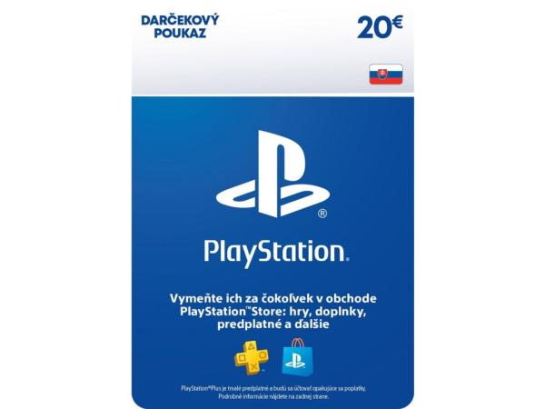 PlayStation Live Cards 20 EUR Hang pro SK PS Store