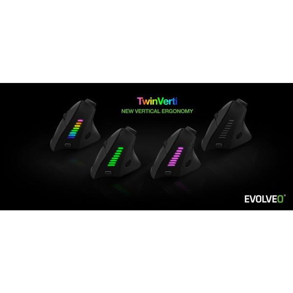 EVOLVEO TwinVerti, vertikálna ergonomická myš,  
