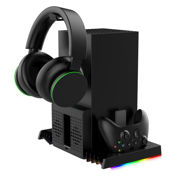 iPega XBX023S Multifunkční Nabíjecí RGB Stojan s Chlazením pro Xbox Series X 