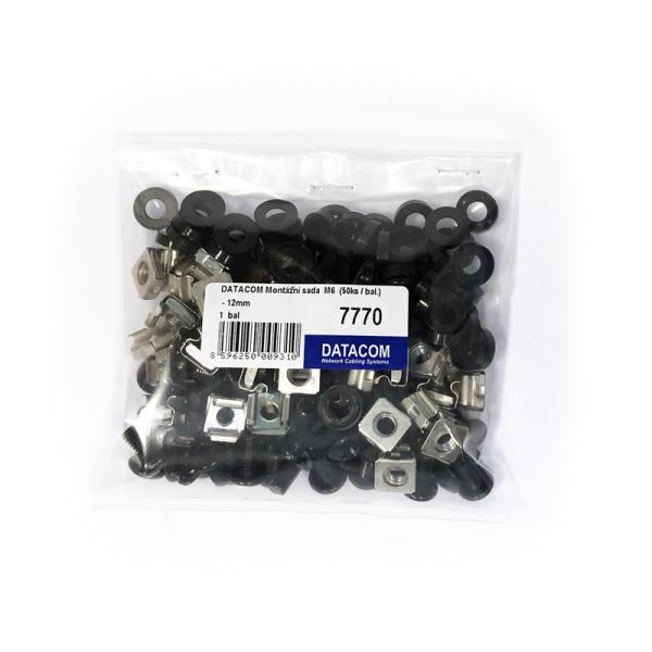 Montážna sada M6 (50ks / bal.) - 12mm BLACK 