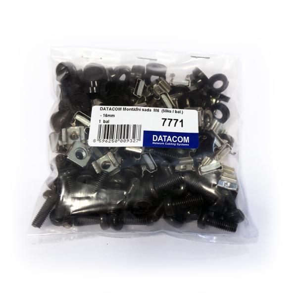 Montážna sada M6 (50ks / bal.) - 16mm BLACK 