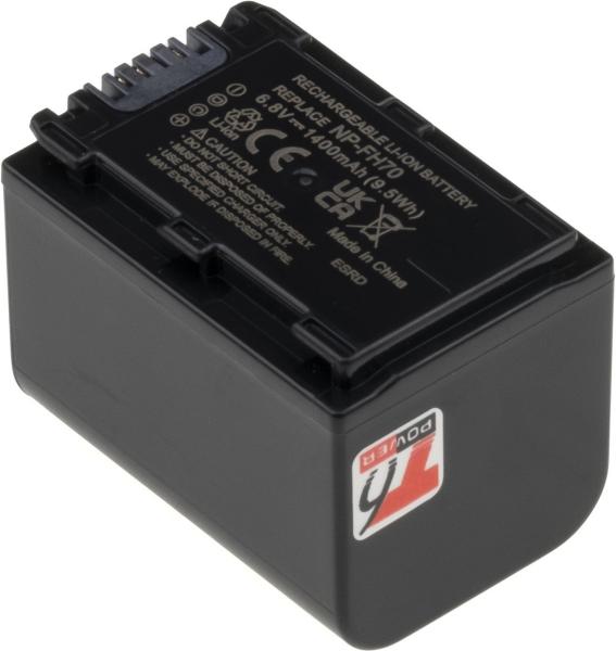 Baterie T6 Power Sony NP-FH70, 1400mAh, 9, 5Wh, šedá