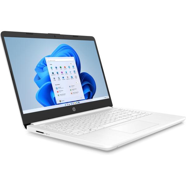HP 14s/ 14s-dq0030nc/ N4120/ 14"/ 1366x768/ 4GB/ 128GB SSD/ UHD 600/ W11S/ White/ 2R 