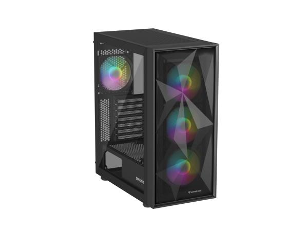 Počítačová skriňa Genesis DIAXID 605 ARGB/ Midi Tower/ Transpar./ Čierna 