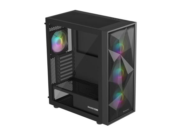 Počítačová skriňa Genesis DIAXID 605 ARGB/ Midi Tower/ Transpar./ Čierna 