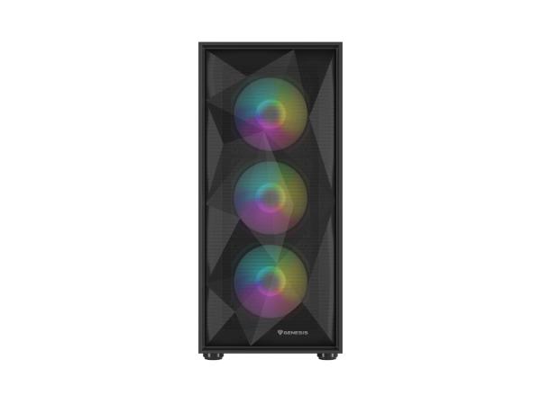 Počítačová skriňa Genesis DIAXID 605 ARGB/ Midi Tower/ Transpar./ Čierna 