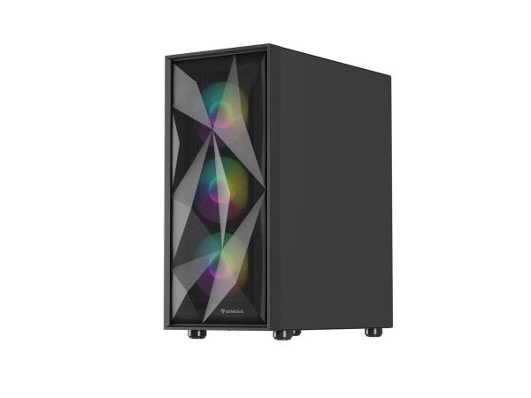 Počítačová skriňa Genesis DIAXID 605 ARGB/ Midi Tower/ Transpar./ Čierna 