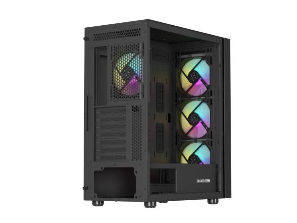 Počítačová skriňa Genesis DIAXID 605 ARGB/ Midi Tower/ Transpar./ Čierna 