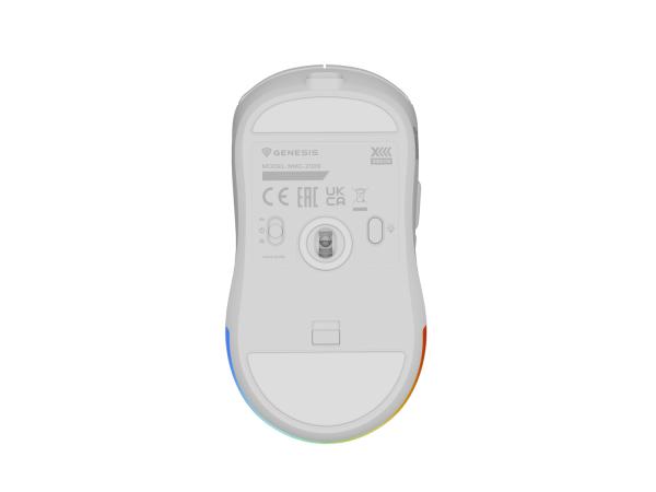 Genesis herná bezdrôtová myš ZIRCON XIII/ Herná/ Optická/ 26 000 DPI/ Bezdrôtové USB/ Biela 