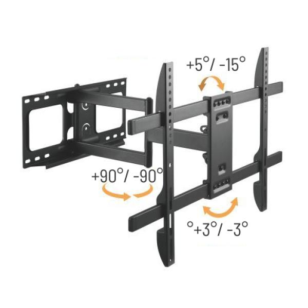 Výsuvný držiak Brateck LPA69-463D pre TV 32"-70" 45kg polohovateľný nástenný 