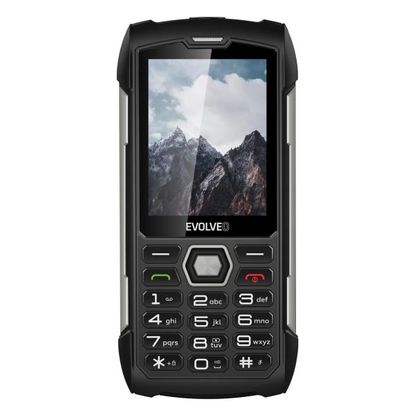 EVOLVEO StrongPhone H1, vodotesný odolný Dual SIM telefón, čierna-strieborná 