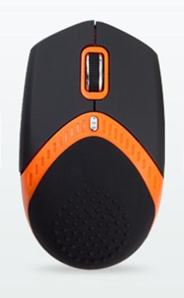 AMEI AM-M101O/ Ergonomická/ Optická/ 1 600 DPI/ Drôtová USB/ Čierna-oranžová