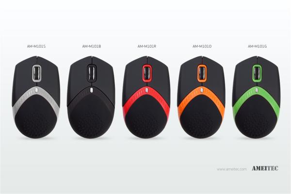 AMEI Mouse AM-M101S ErgoMouse Silver 800/ 1600dpi 